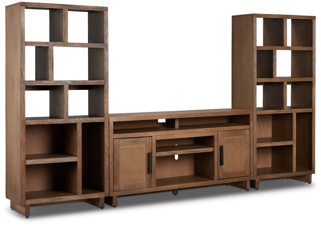 Richmond Light Tone 64" Open Pier Entertainment Wall Richmond Light Tone 64" Open Pier Entertainment Wall