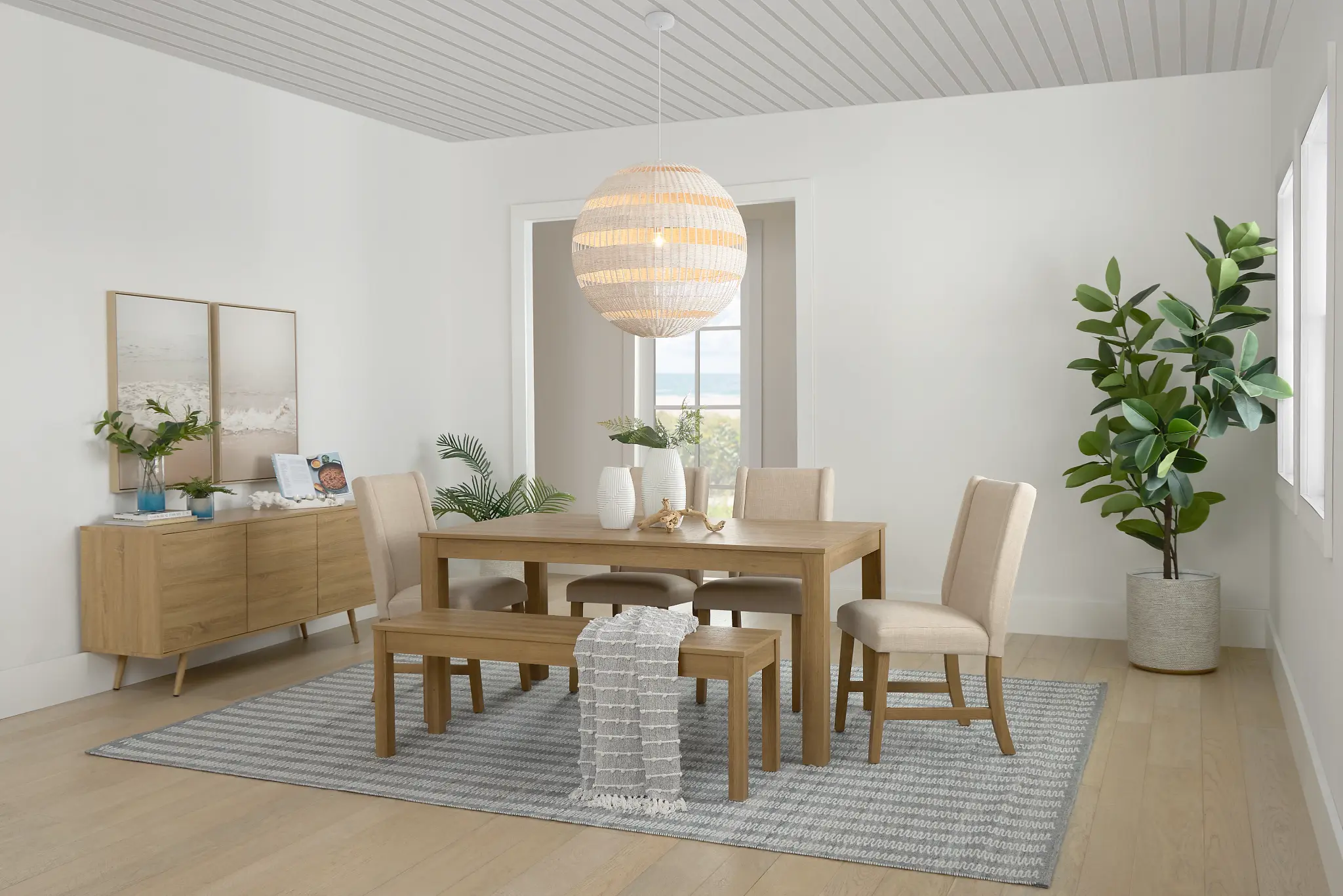 Bright, Airy Lighting for a Spring-Ready Dining Room
