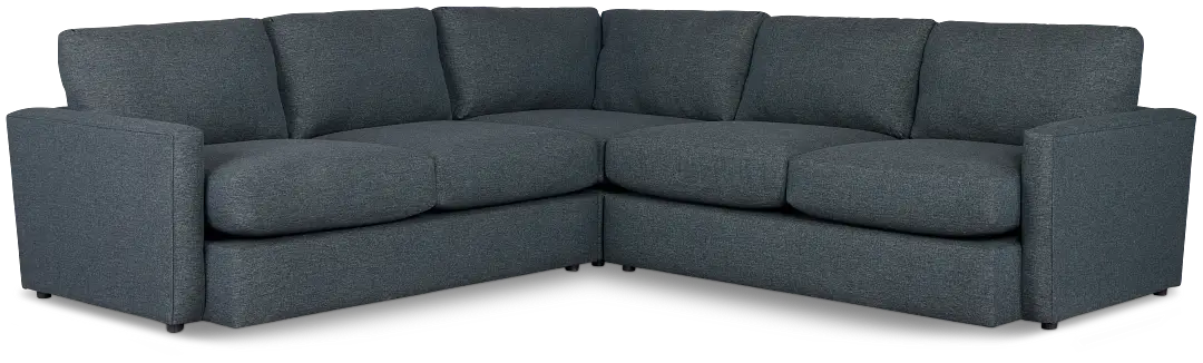 Noah Dark Blue Fabric Small Two-arm Sectional Noah Dark Blue Fabric Small Two-arm Sectional