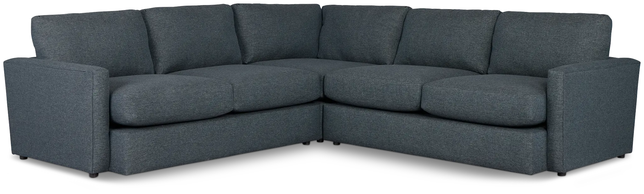 Noah Dark Blue Fabric Small Two-arm Sectional Noah Dark Blue Fabric Small Two-arm Sectional
