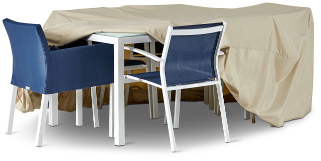 Khaki 86" Table & 4 Chairs Outdoor Cover (1)