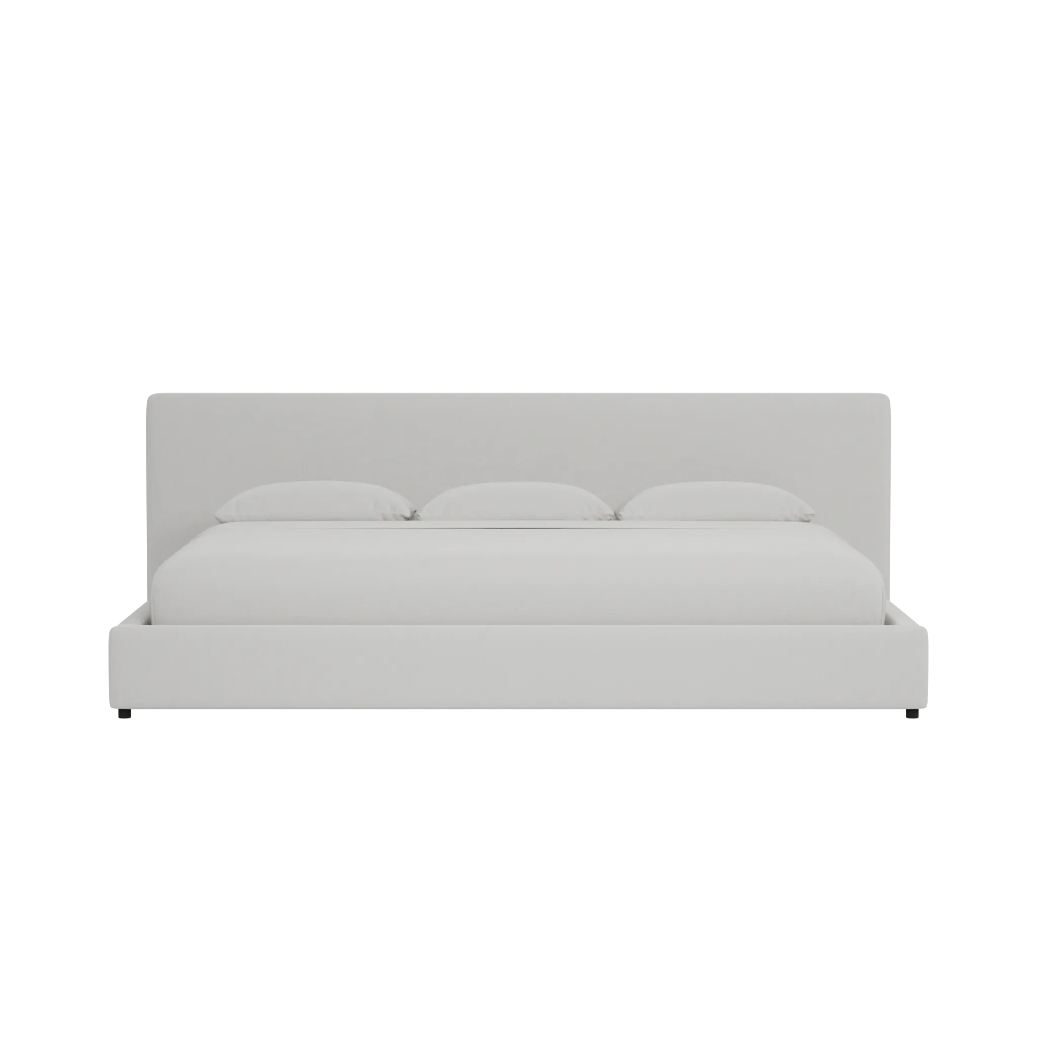 Grayton Delray Pewter 44" Upholstered Platform Bed