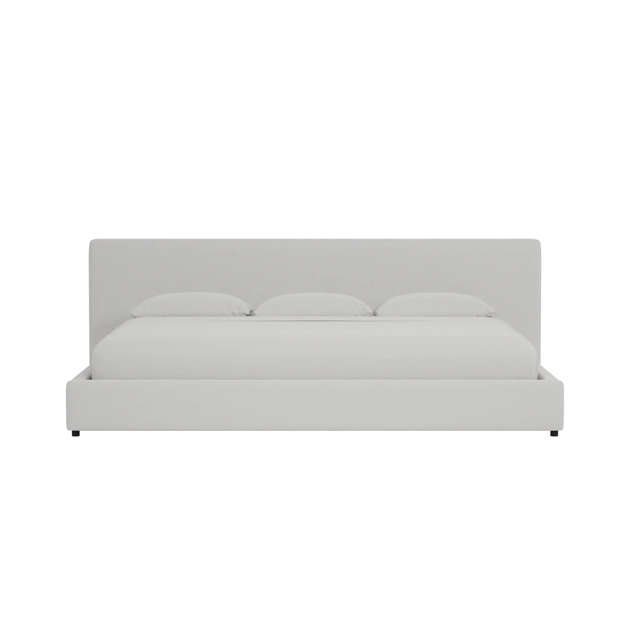 Grayton Delray Pewter 44" Upholstered Platform Bed Grayton Delray Pewter 44" Upholstered Platform Bed