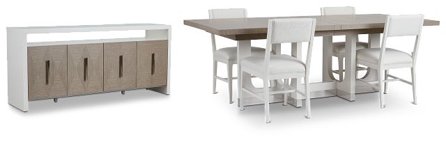 Marley Light Tone Rect Dining Room