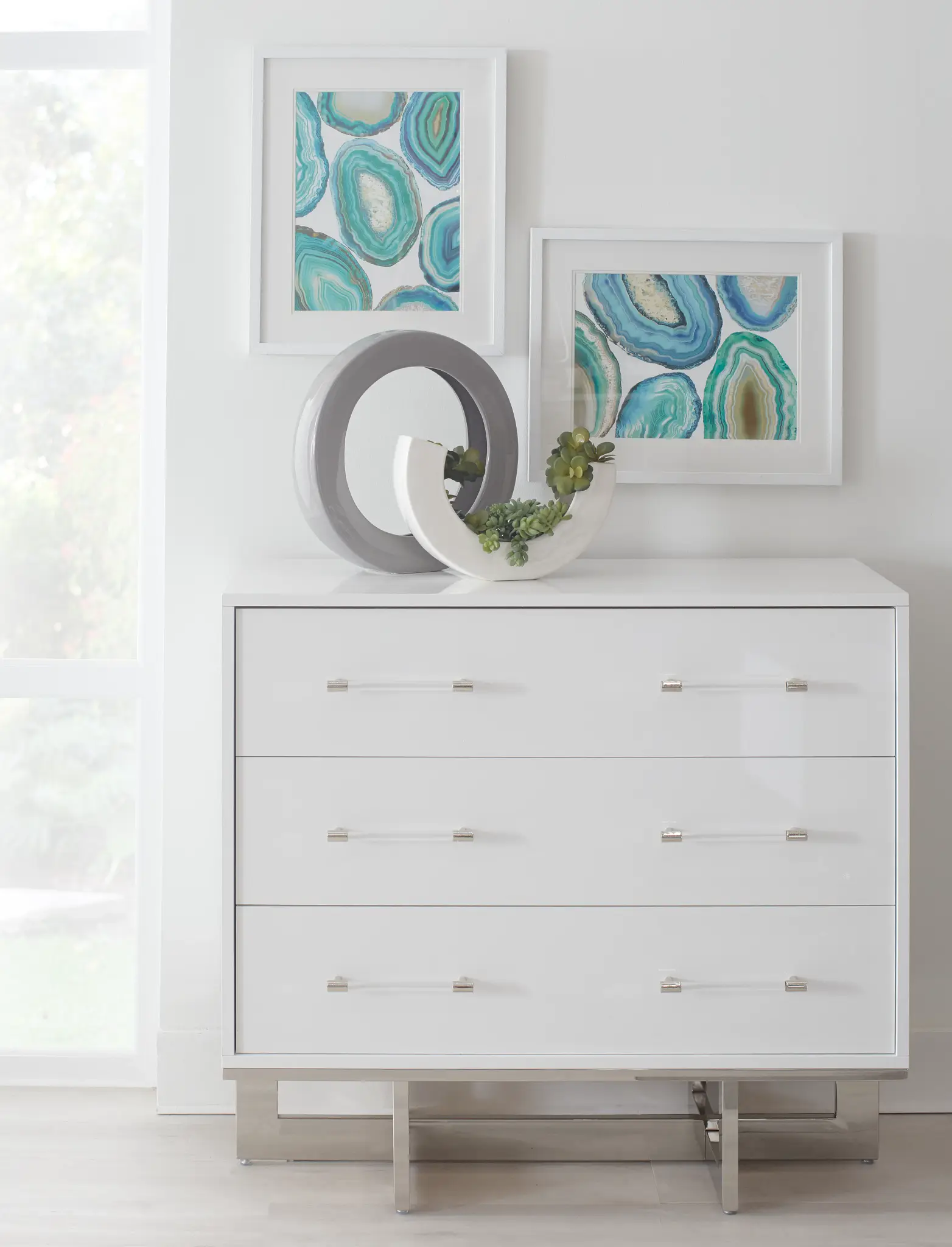 Cortina White Small Drawer Chest Cortina White Small Drawer Chest