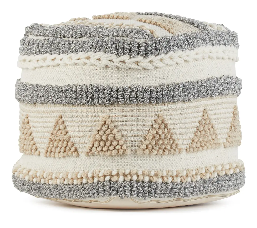 Ashin Beige Accent Pouf Ashin Beige Accent Pouf