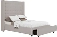 Marco Light Gray Uph Platform Storage Bed