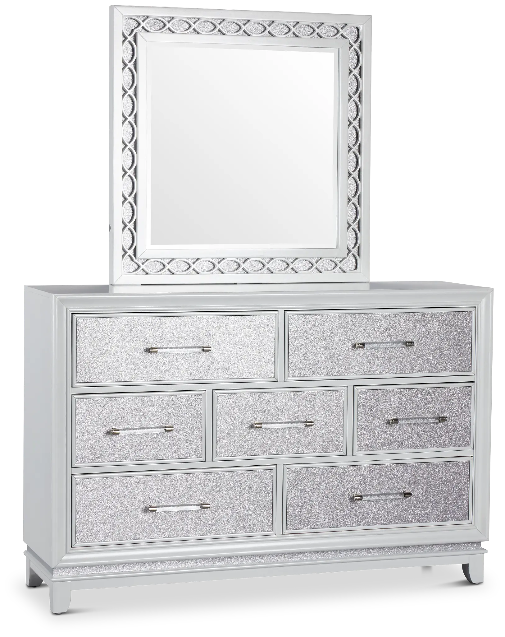 Valentina White Dresser & Mirror Valentina White Dresser & Mirror
