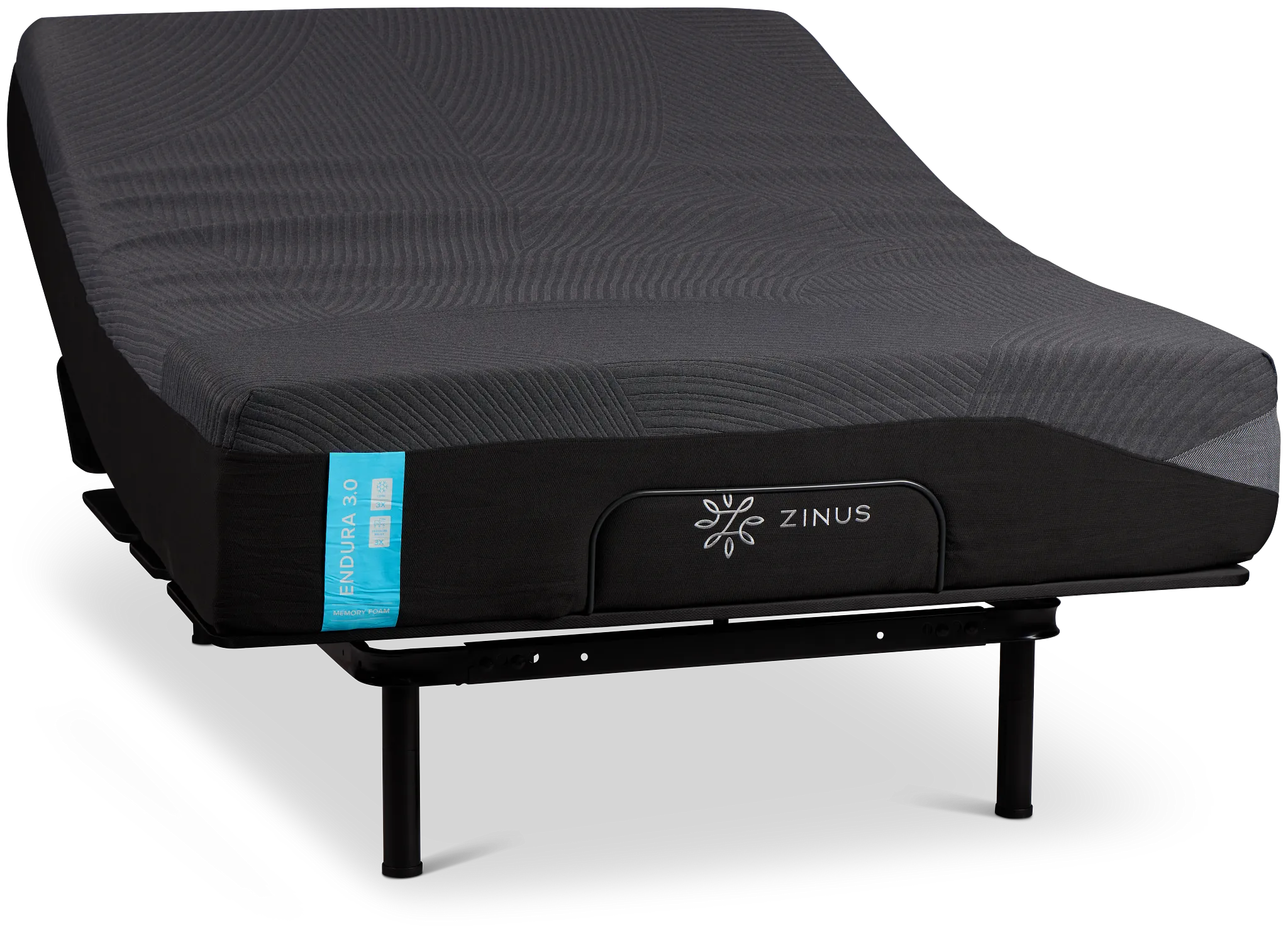 Zinus Endura 3.0 Plush Slat Adjustable Mattress Set