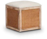 Lenn Light Tone Woven Accent Stool