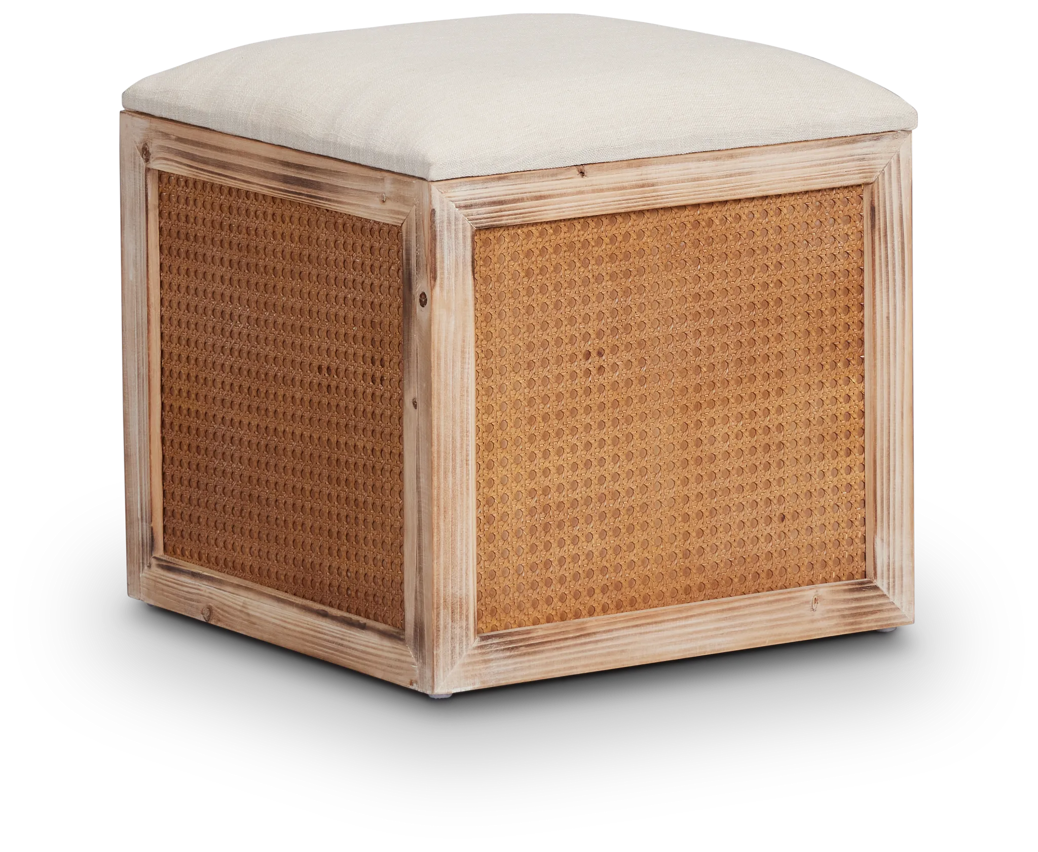 Lenn Light Tone Woven Accent Stool