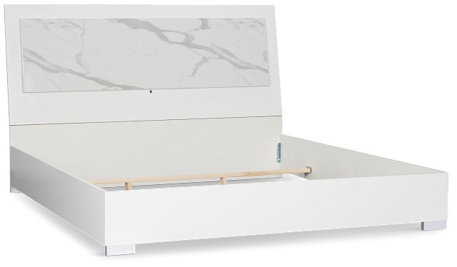 Modena White Platform Bed
