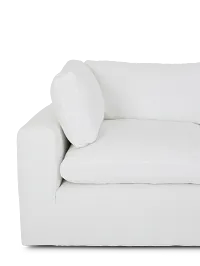 Grant White Fabric 6-piece Modular Sectional