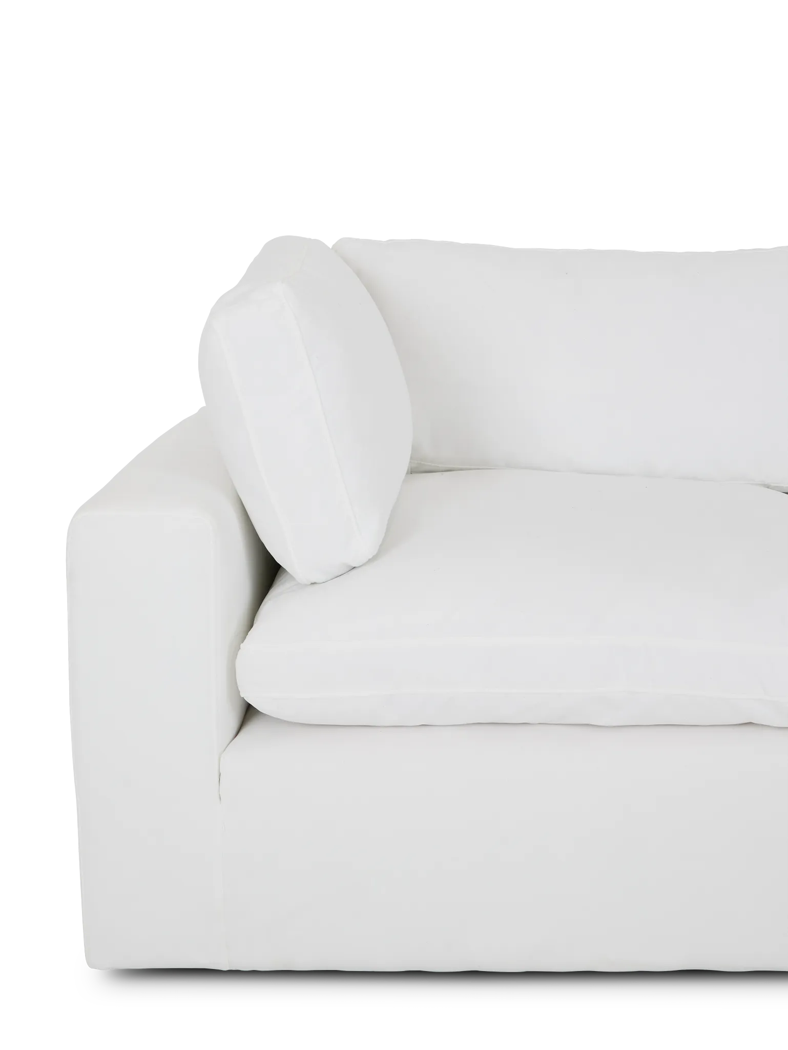 Grant White Fabric 6-piece Modular Sectional