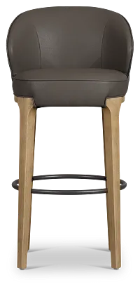 Libby Dark Gray Micro 30" Upholstered Barstool