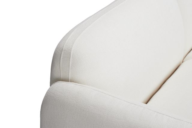 Halsey White Fabric 2-piece Modular Sofa