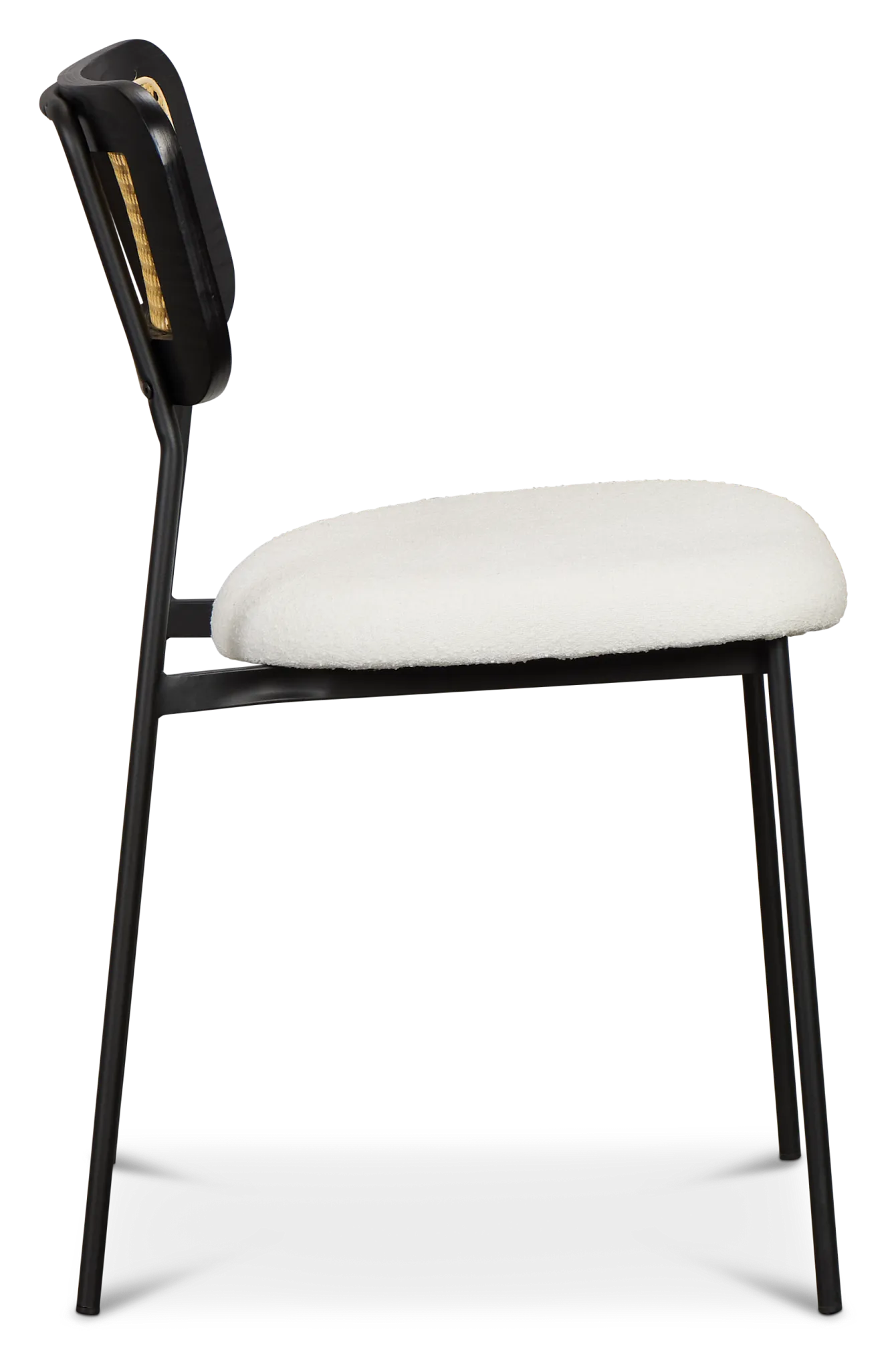 Lynden White Woven Upholstered Side Chair