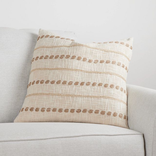 Lagani Ivory Square Accent Pillow