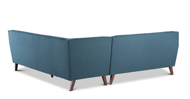 Tahoe Dark Blue Fabric Two-arm Sectional (2)