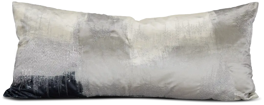 Langston Gray Velvet Lumbar Accent Pillow Langston Gray Velvet Lumbar Accent Pillow