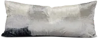 Langston Gray Velvet Lumbar Accent Pillow