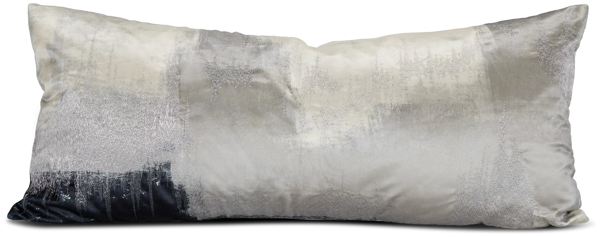 Langston Gray Velvet Lumbar Accent Pillow Langston Gray Velvet Lumbar Accent Pillow