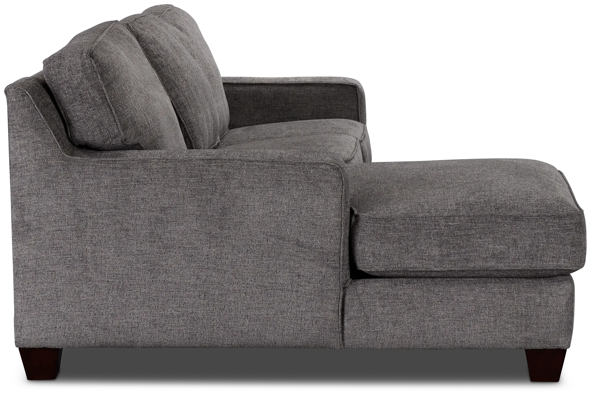 Andie Dark Gray Fabric Left Chaise Sectional