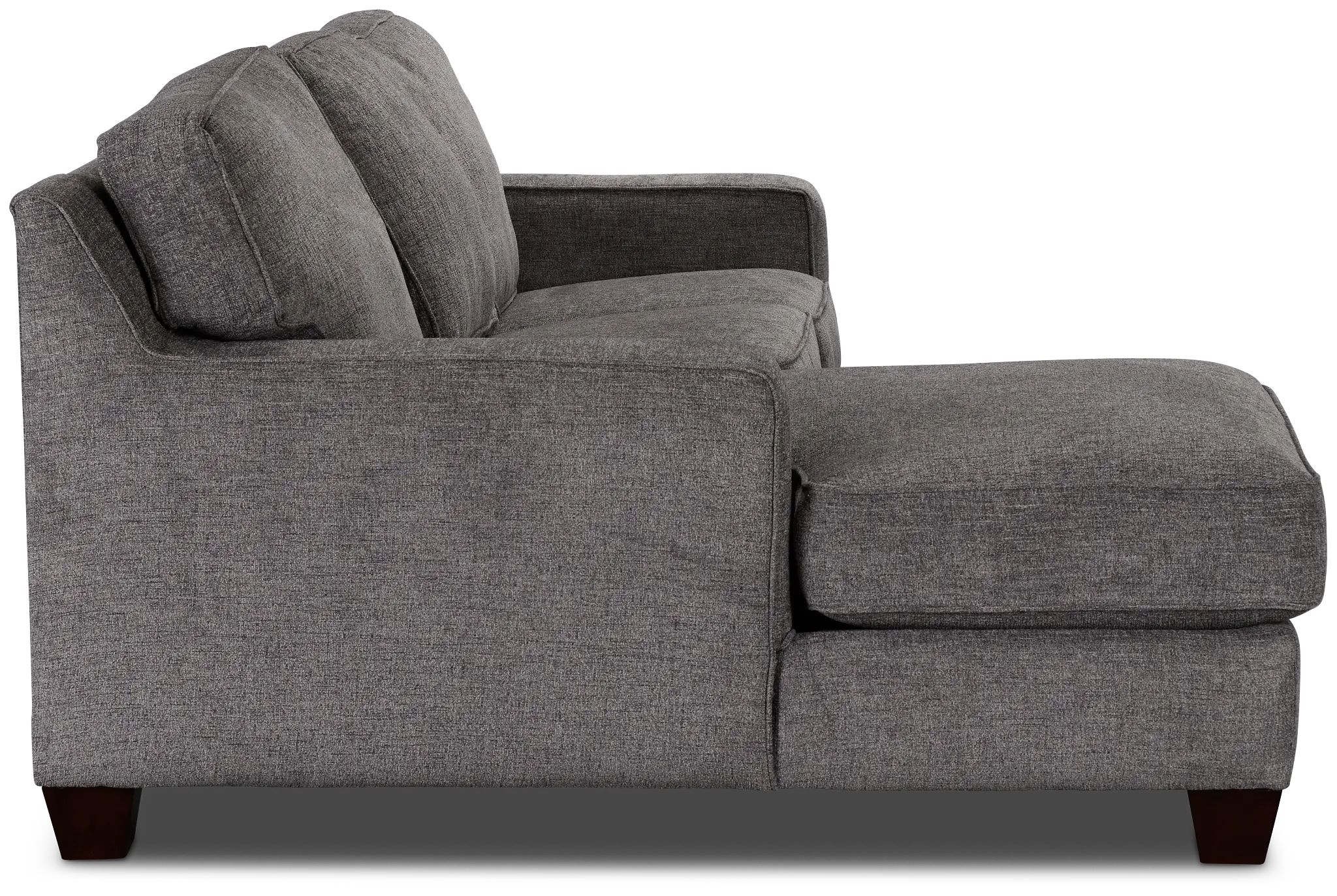 Andie Dark Gray Fabric Left Chaise Sectional Andie Dark Gray Fabric Left Chaise Sectional