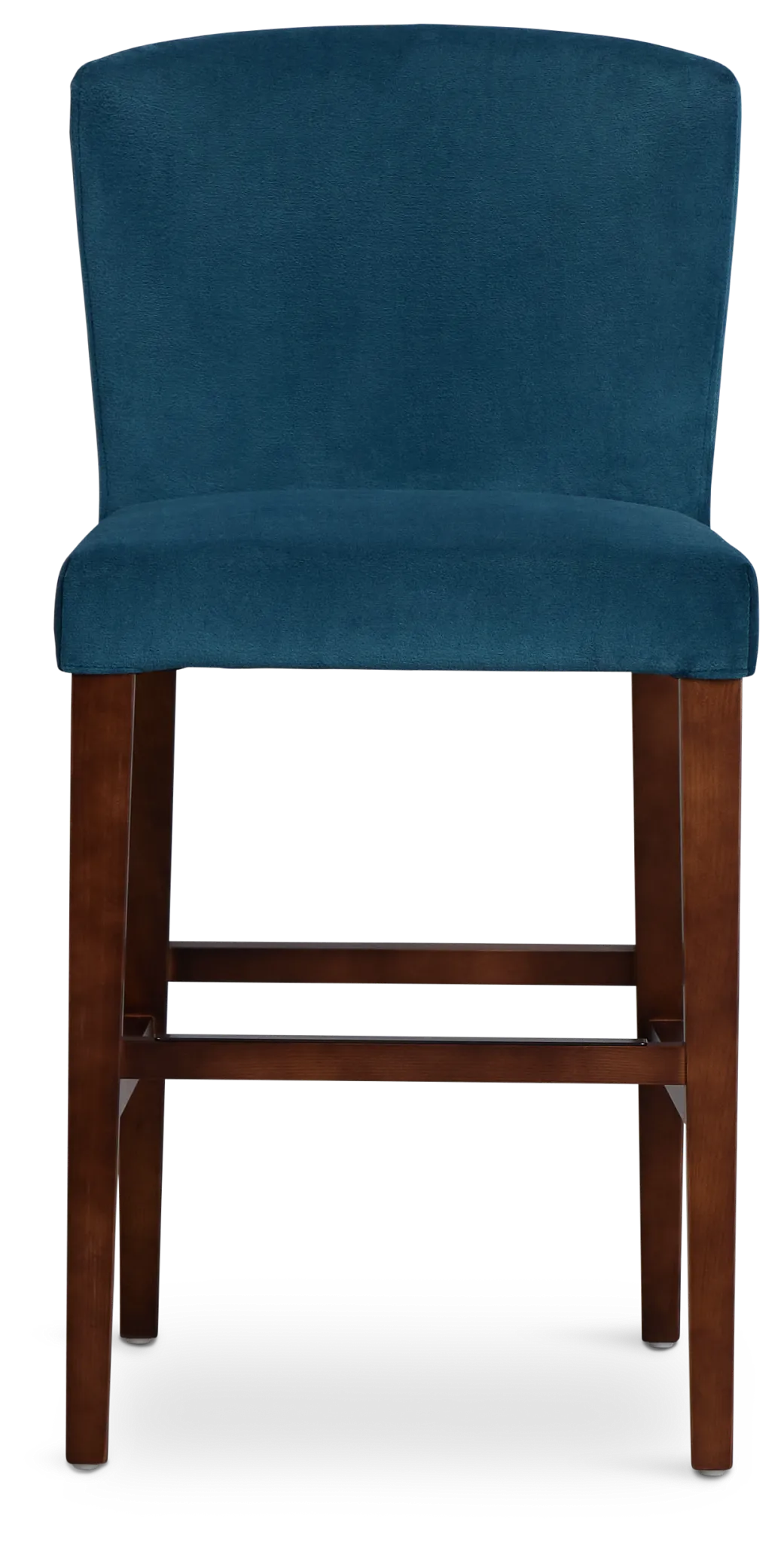 Bentley Dark Blue Velvet 24" Upholstered Barstool