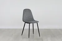 Havana Dark Gray Upholstered Side Chair W/ Black Legs