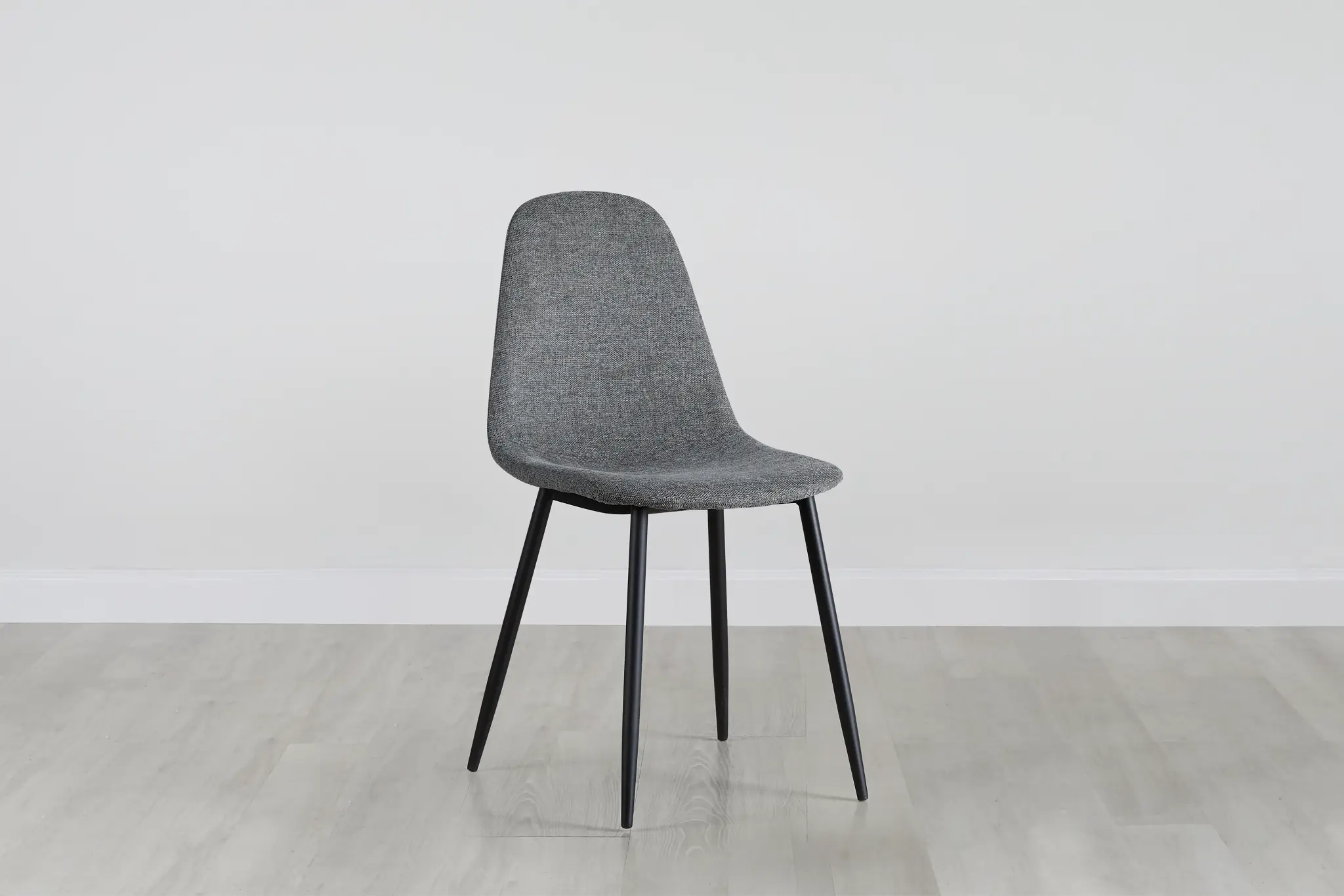 Havana Dark Gray Upholstered Side Chair W/ Black Legs Havana Dark Gray Upholstered Side Chair W/ Black Legs