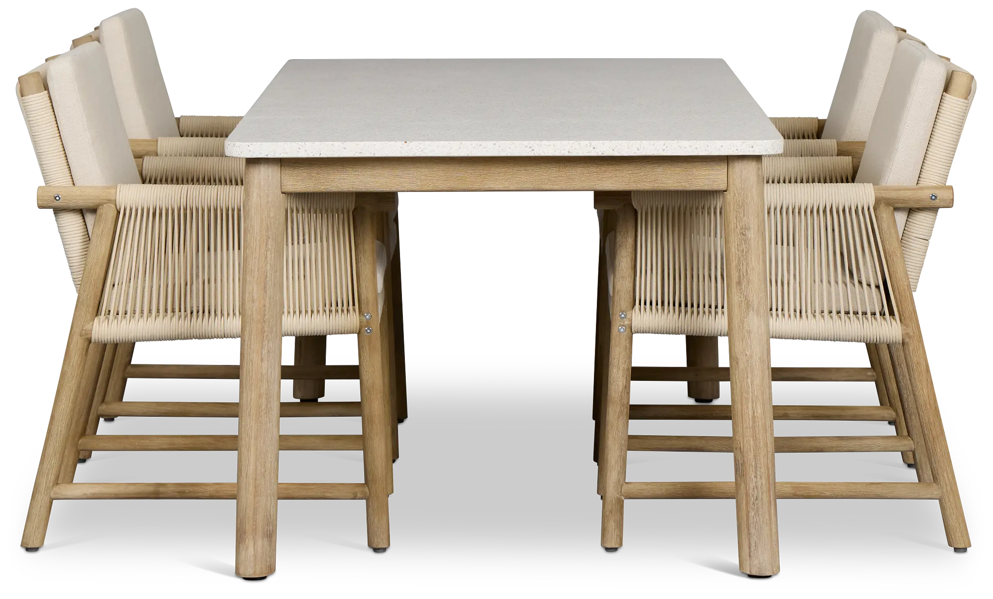 Azure Light Tone Rectangular Table & 4 Upholstered Chairs Azure Light Tone Rectangular Table & 4 Upholstered Chairs