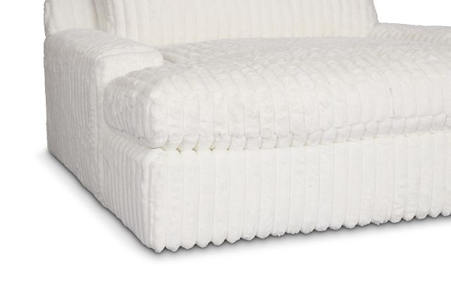 Teddy White Fabric Chaise