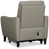 Keaton Gray Lthr/vinyl Power Recliner With Power Headrest