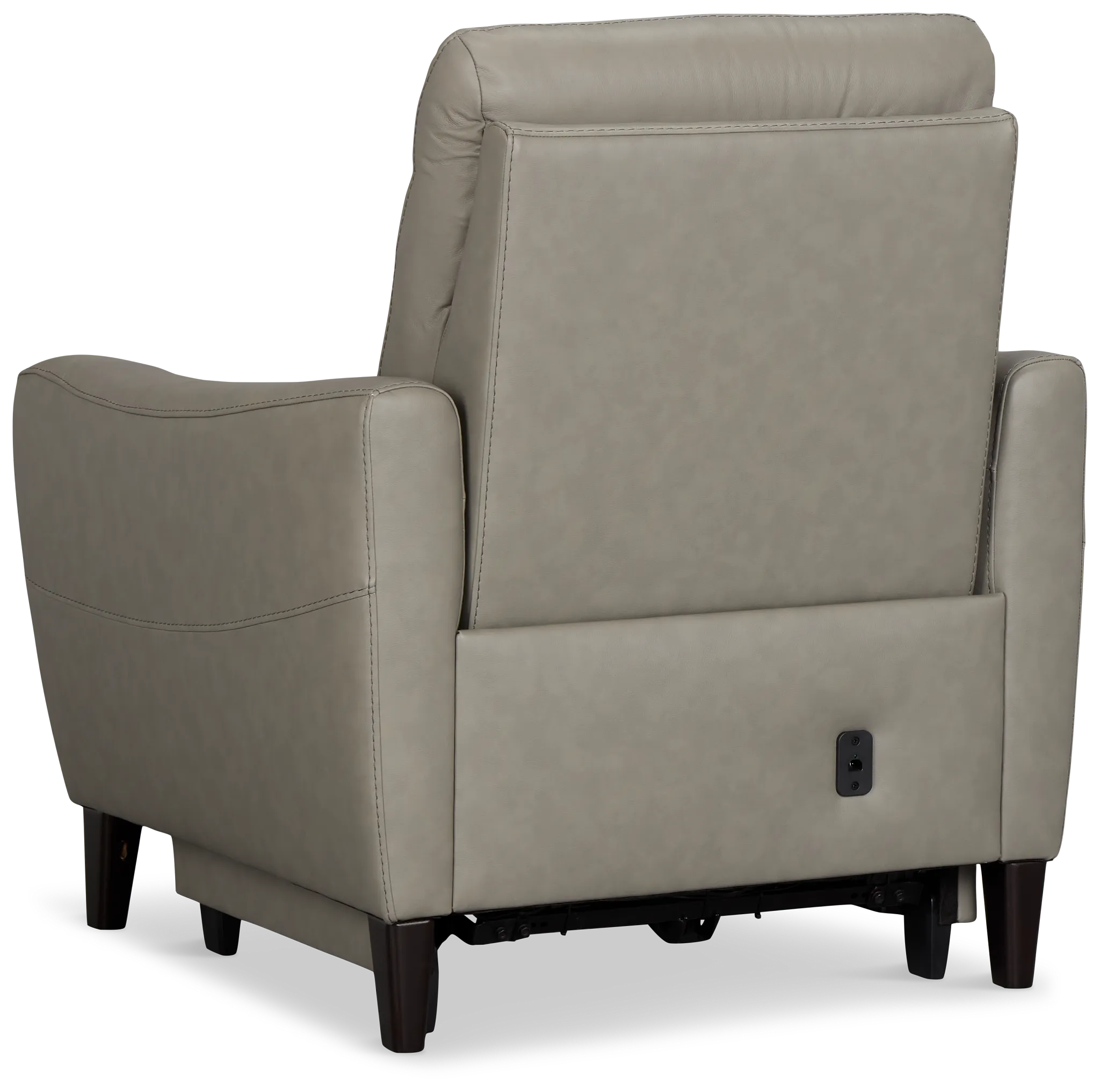 Keaton Gray Lthr/vinyl Power Recliner With Power Headrest