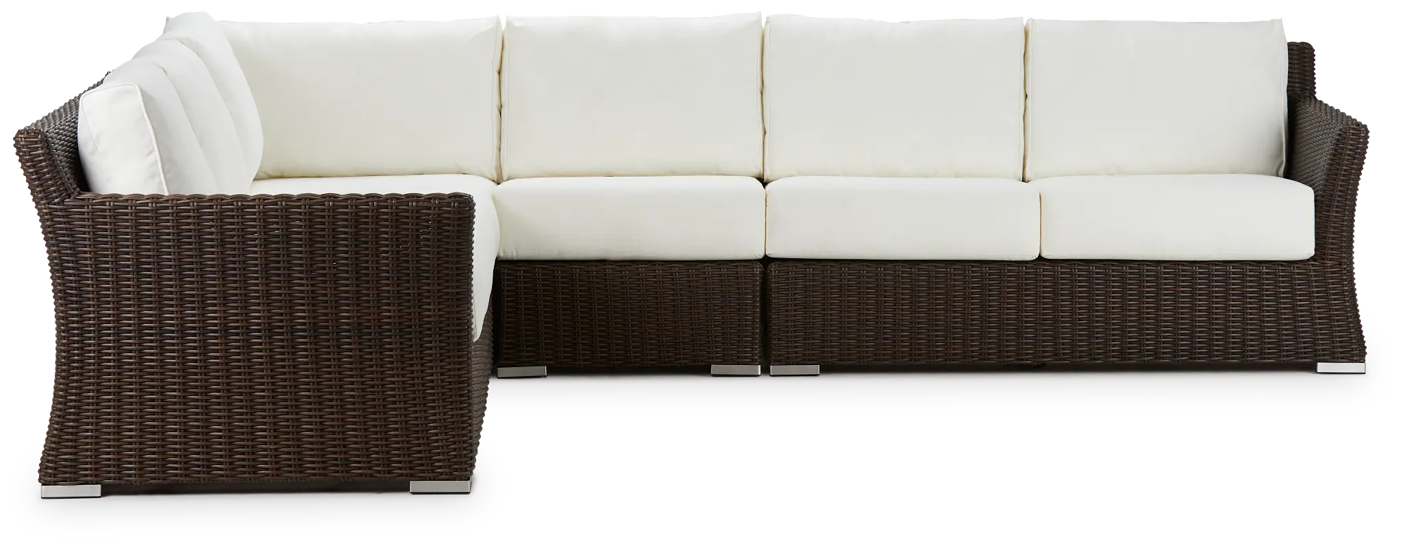 Southport White Woven Large Two-arm Sectional Southport White Woven Large Two-arm Sectional