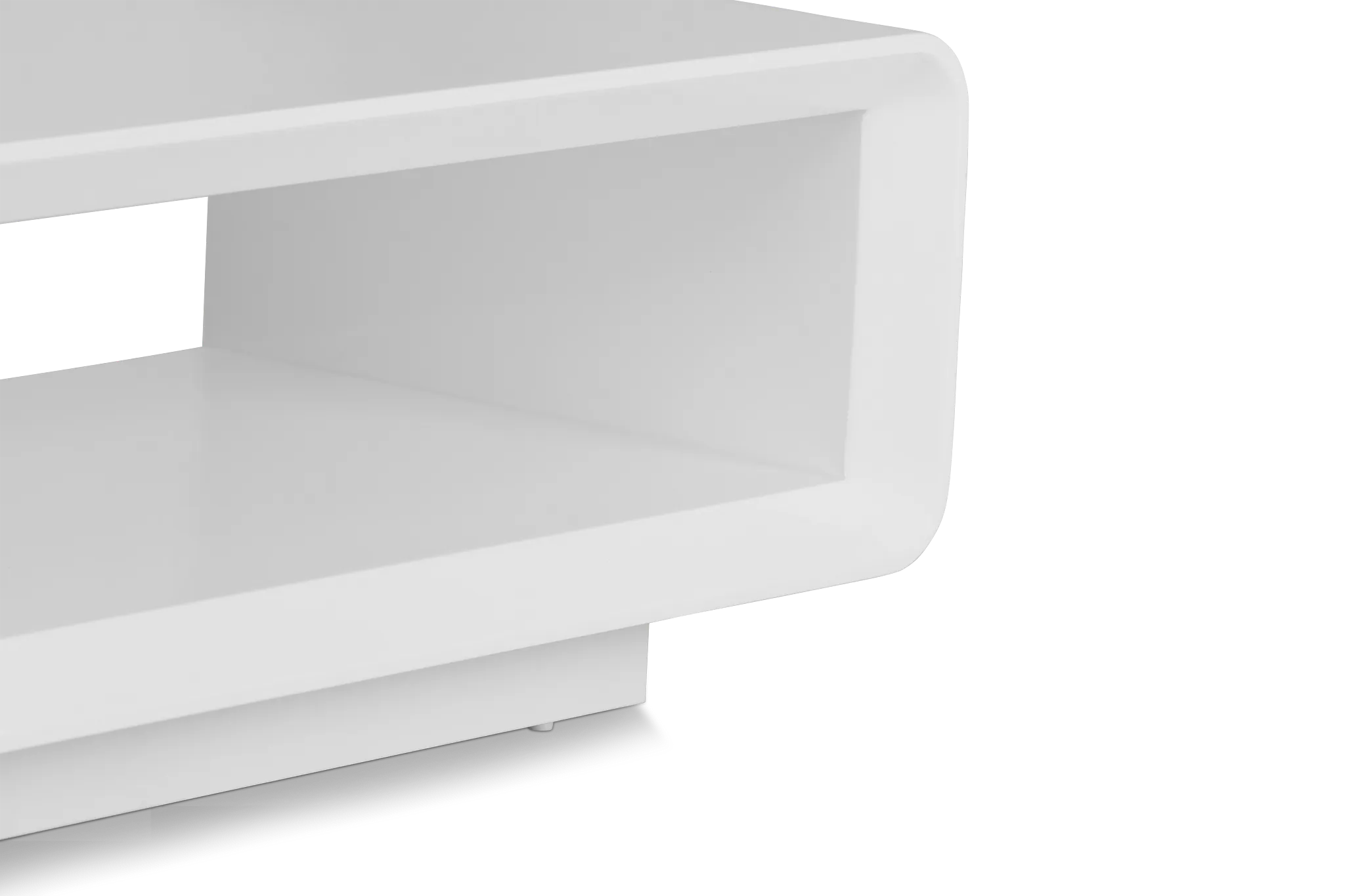 Zayden White Rectangular Coffee Table