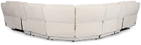 Bennett Light Beige Fabric Large Dual Power Reclining Two-arm Sectional
