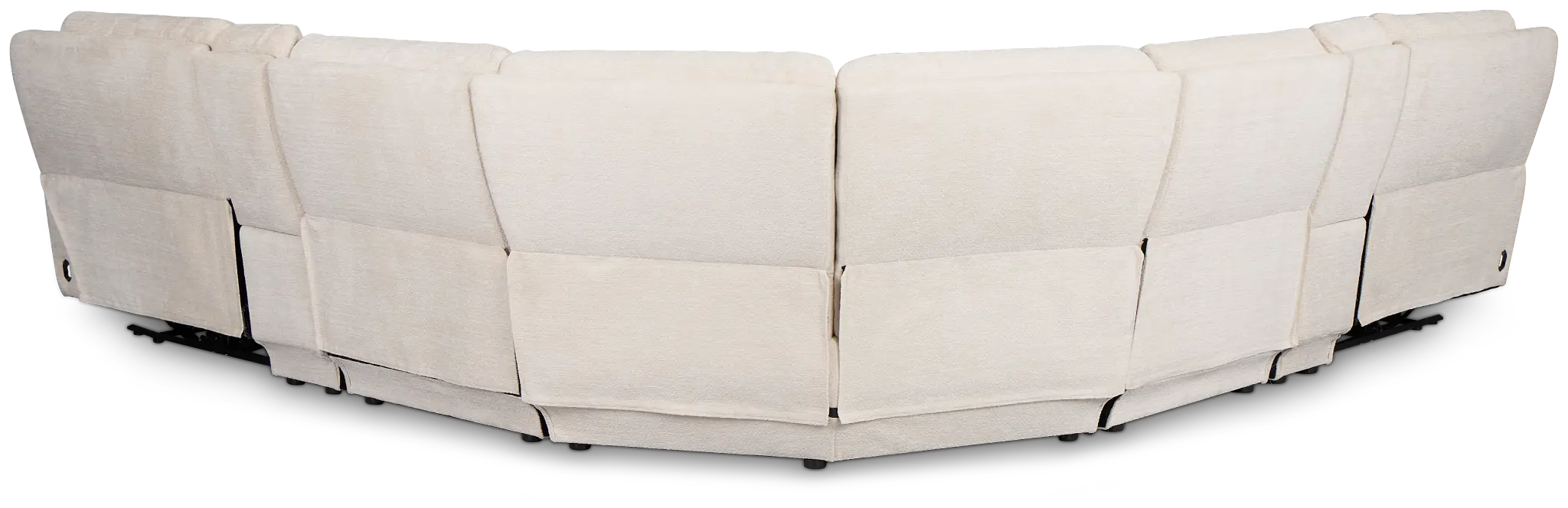 Bennett Light Beige Fabric Large Dual Power Reclining Two-arm Sectional Bennett Light Beige Fabric Large Dual Power Reclining Two-arm Sectional