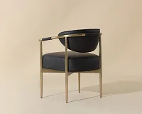 Karli Black Upholstered Arm Chair