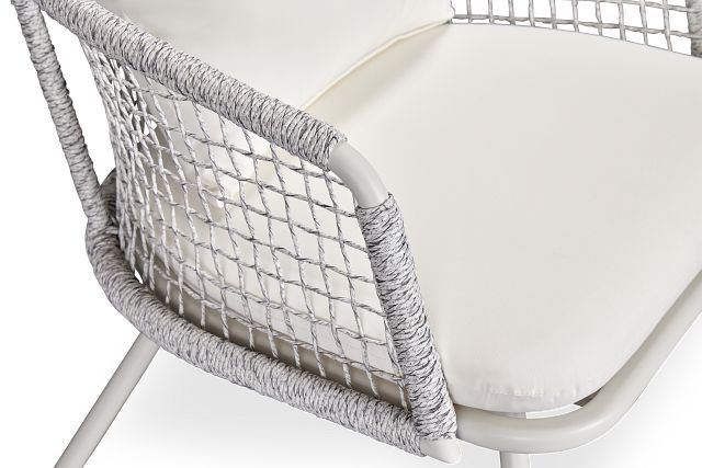 Malaga White Woven Arm Chair