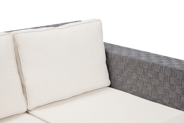 Barbados White Woven Sofa