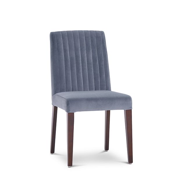 Fraser Light Gray Velvet Upholstered Side Chair (1)