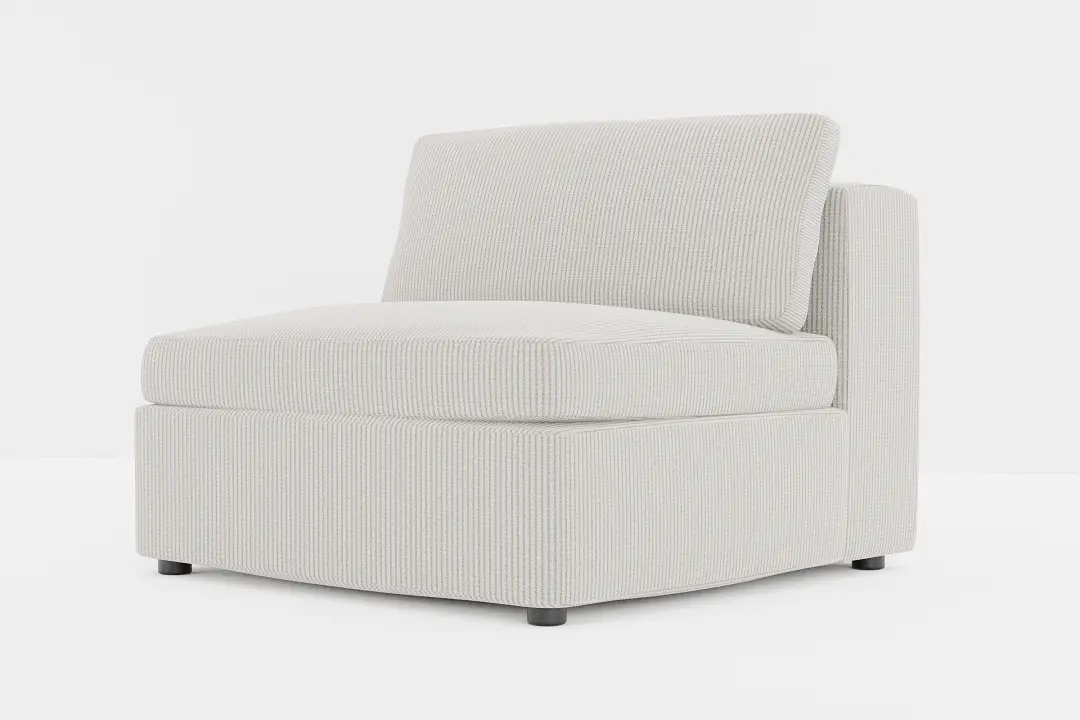 Destin Lucy Light Beige Fabric Armless Chair Destin Lucy Light Beige Fabric Armless Chair