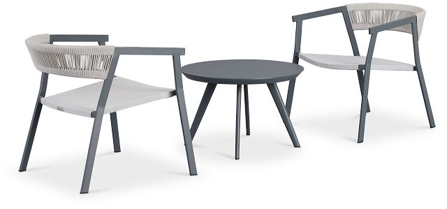 Valencia Gray Outdoor Chat Set