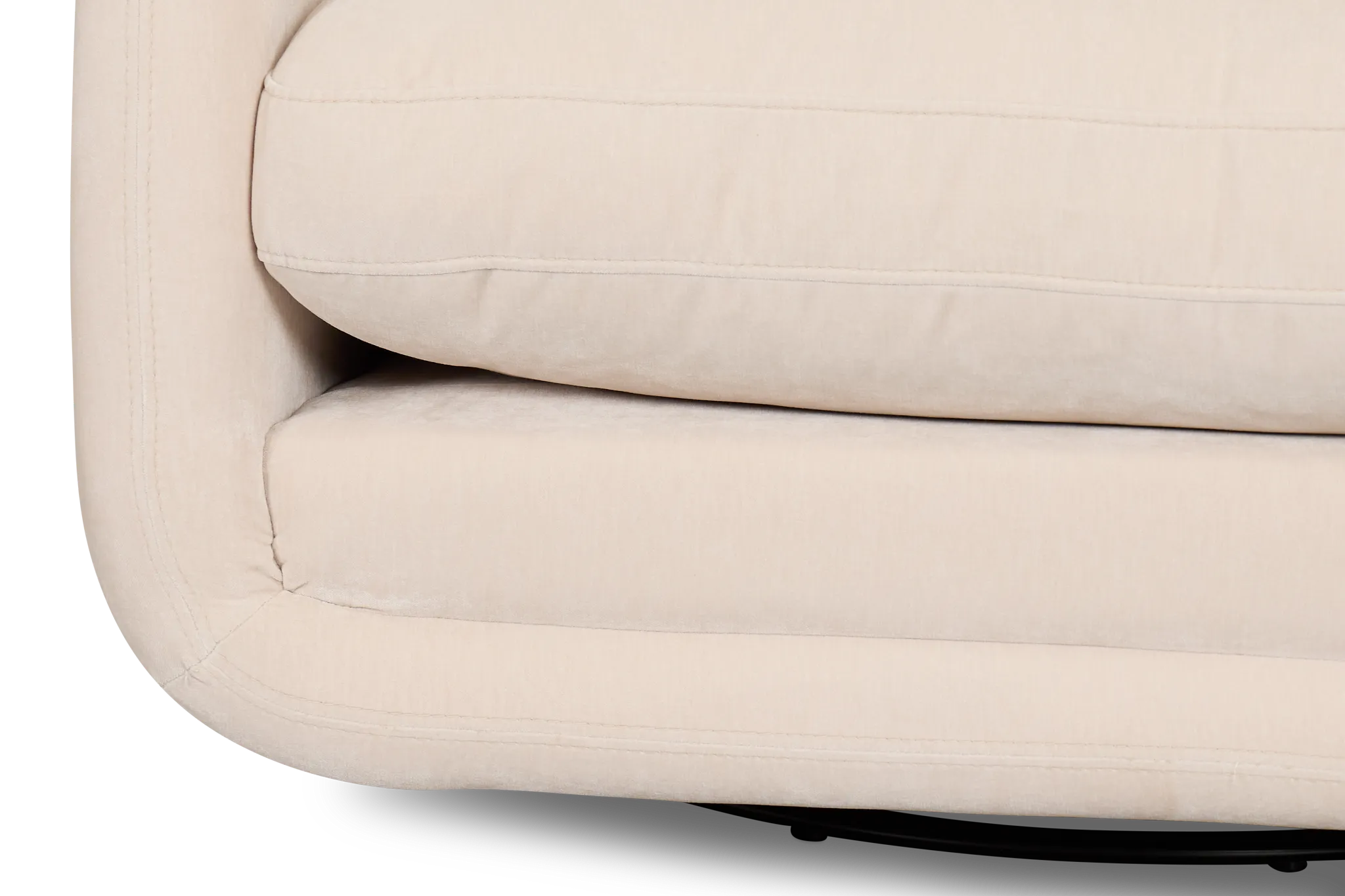 Jules Ivory Velvet Swivel Chair