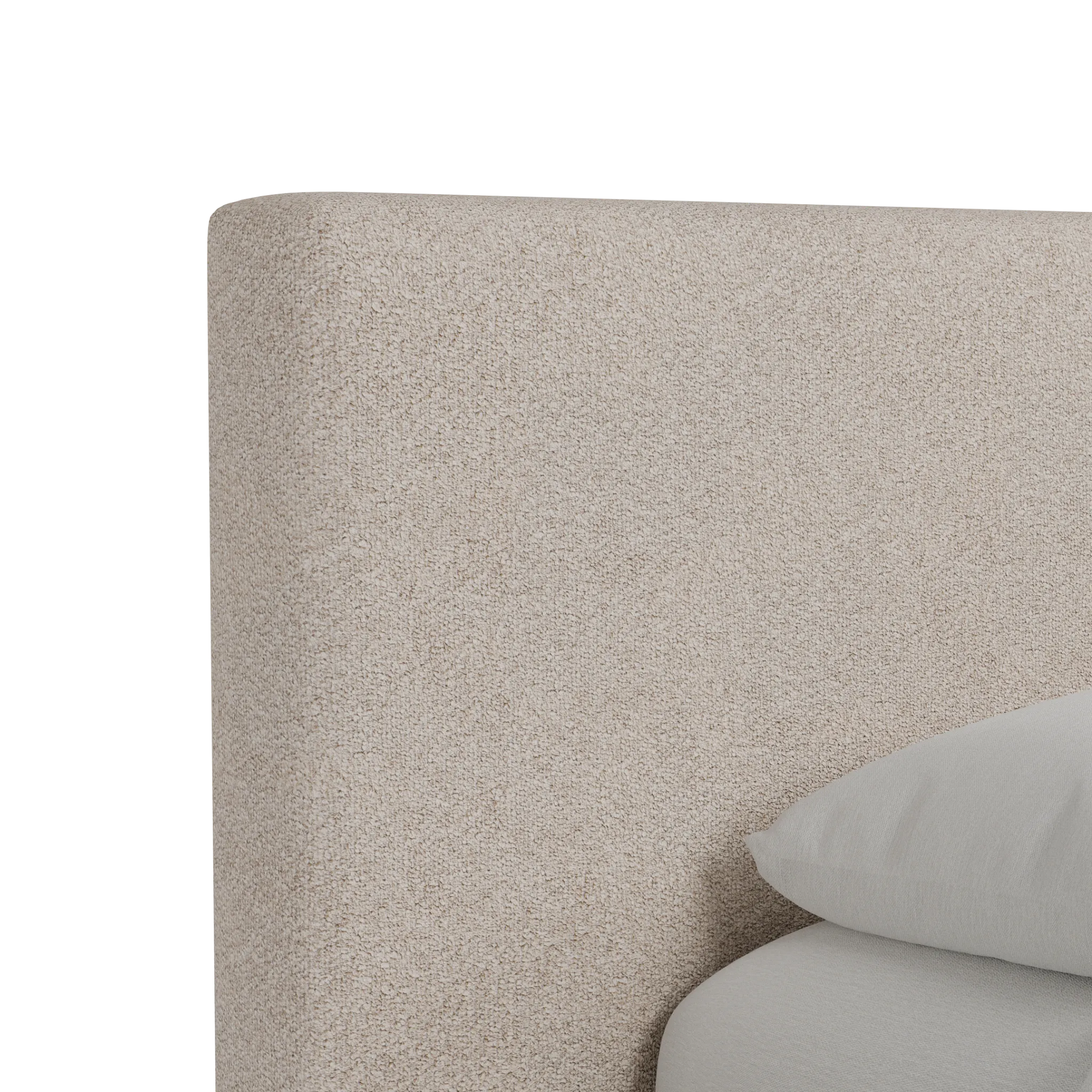 Grayton Sutton Beige 44" Upholstered Platform Bed