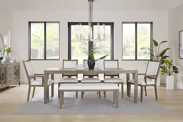 Alden Gray Rect Table & 4 Chairs