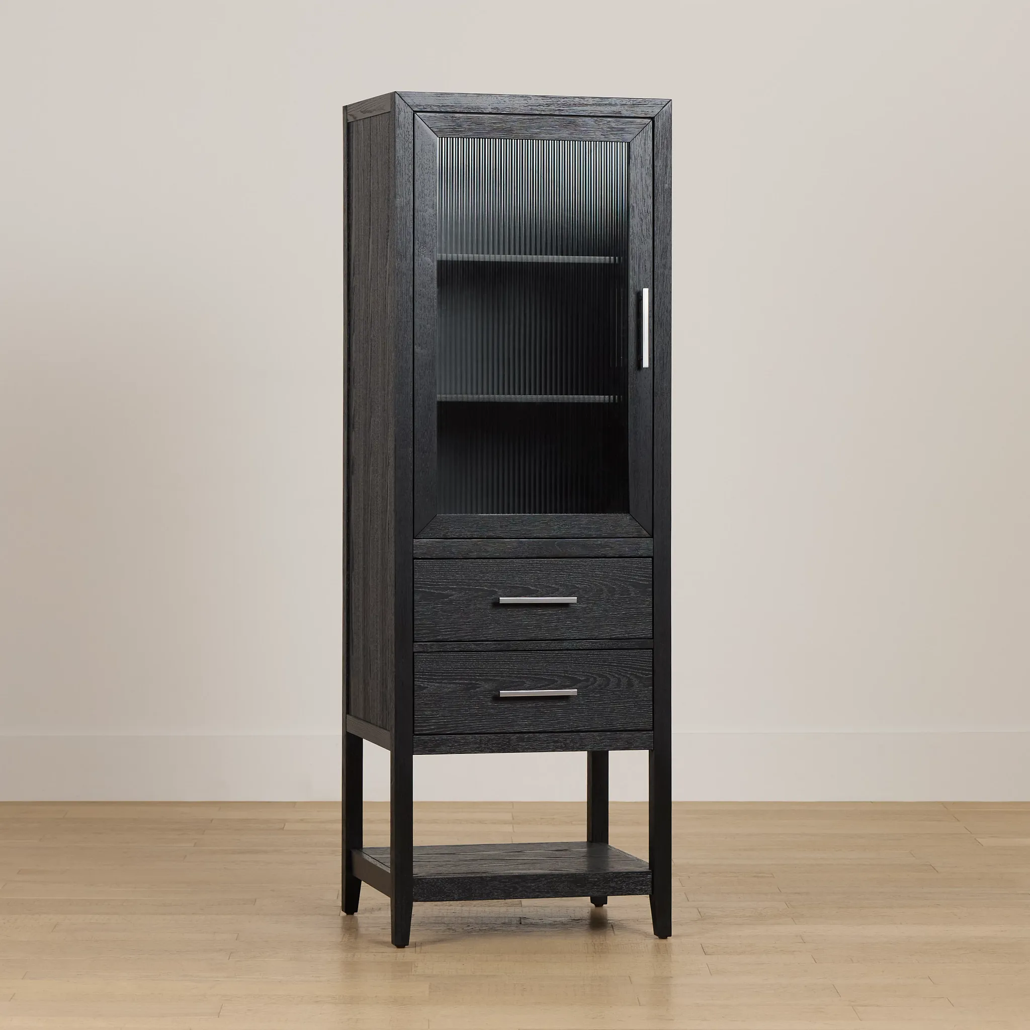 Alden Black Linen Cabinet