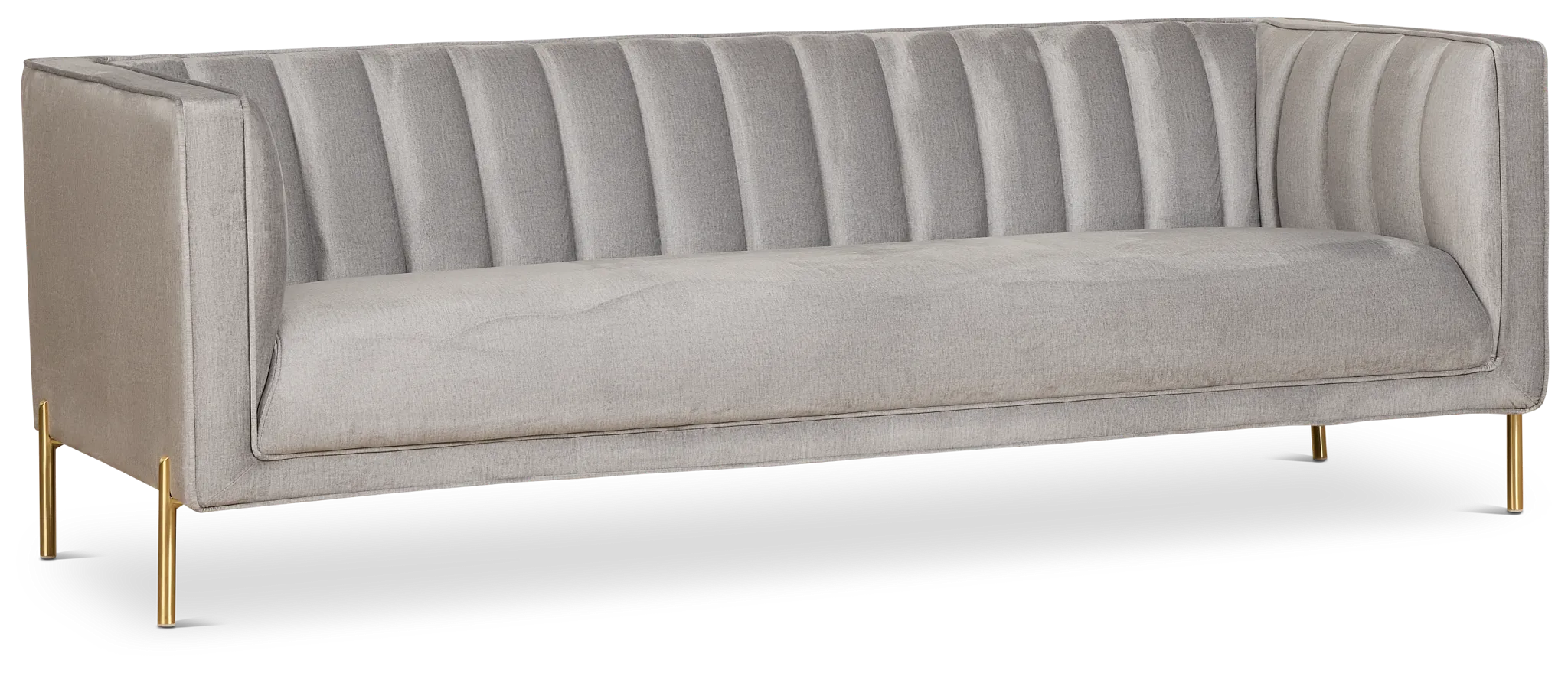 Bella Gray Velvet Sofa